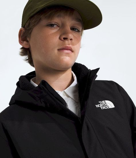 Chaqueta The North Face Niño Impermeable Warm Antora Rain Negro-5