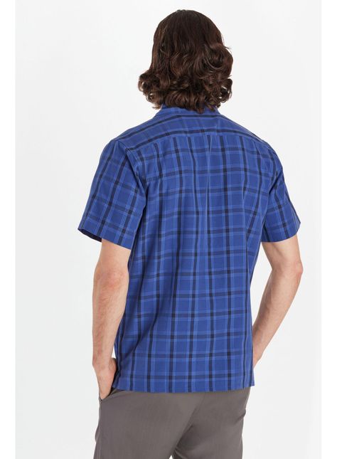 Camisa Marmot Hombre Manga Corta Eldridge Classic Azul Azul-1