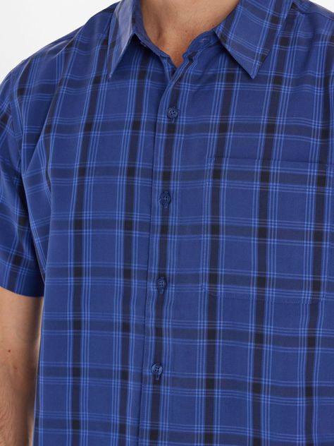 Camisa Marmot Hombre Manga Corta Eldridge Classic Azul Azul-3