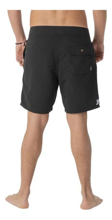Traje Stoked Hombre De Baño Boardshort Lobo Negro-2