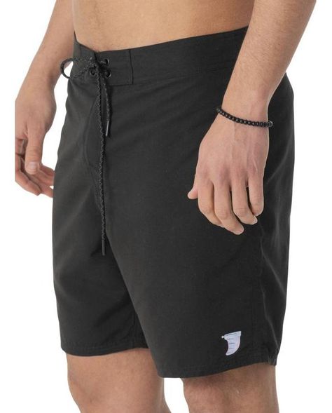Traje Stoked Hombre De Baño Boardshort Lobo Negro-3