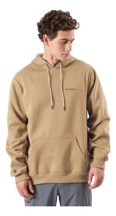 Polerón Marmot Hombre Chest Logo Hoody Beige-0