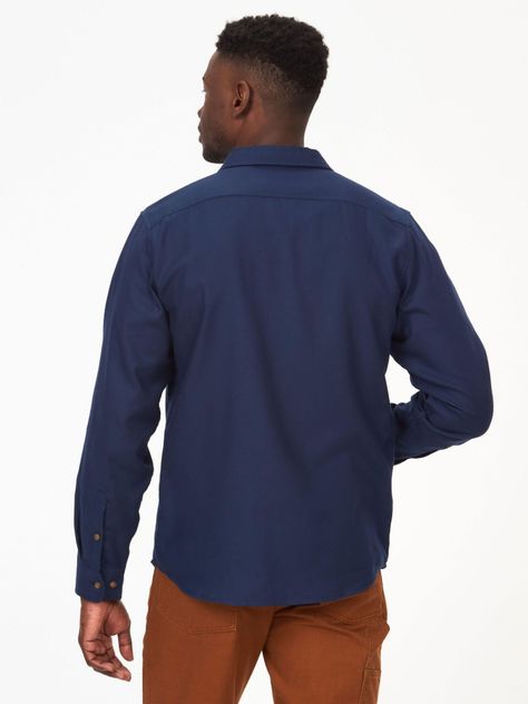 Camisa Marmot Hombre Manga Larga Fairfax Flannel Azul Azul-1