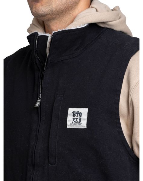 Chaqueta Stoked Hombre Vest Negra-2