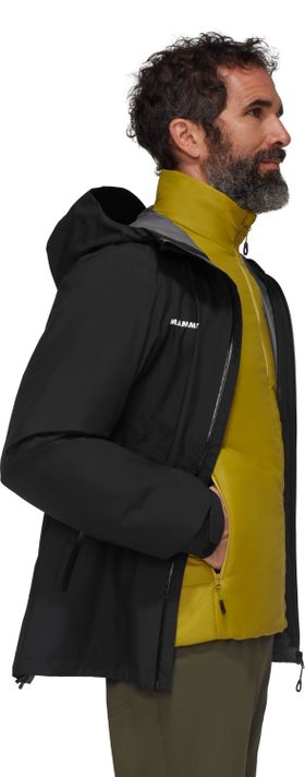 Chaqueta Mammut Hombre Alto Light 3 In 1 Hs Hooded Negro-1