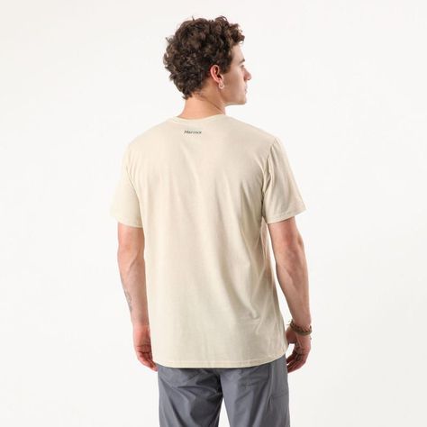 Polera Marmot Hombre Chest Logo Tee Beige-1
