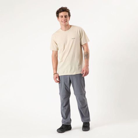 Polera Marmot Hombre Chest Logo Tee Beige-2