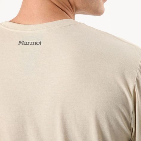 Polera Marmot Hombre Chest Logo Tee Beige-4