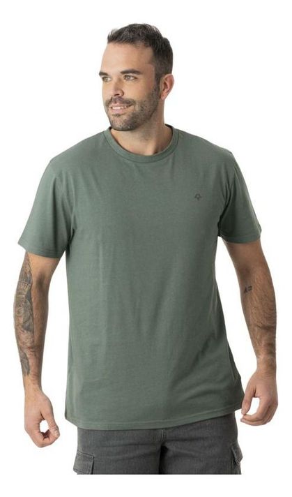 Polera Kivül Hombre Logo Reciclada Verde-0