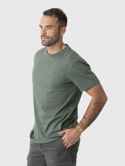 Polera Kivül Hombre Logo Reciclada Verde-1