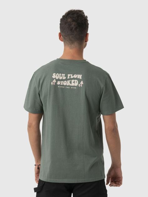 Polera Stoked Hombre Pop Reciclada Verde-2