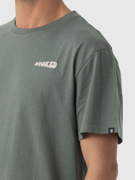 Polera Stoked Hombre Pop Reciclada Verde-3