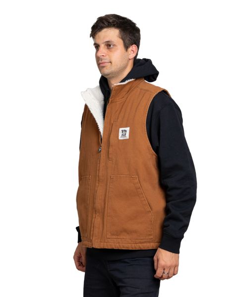 Chaqueta Stoked Hombre Vest Café-1