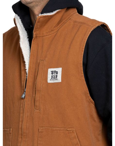 Chaqueta Stoked Hombre Vest Café-2