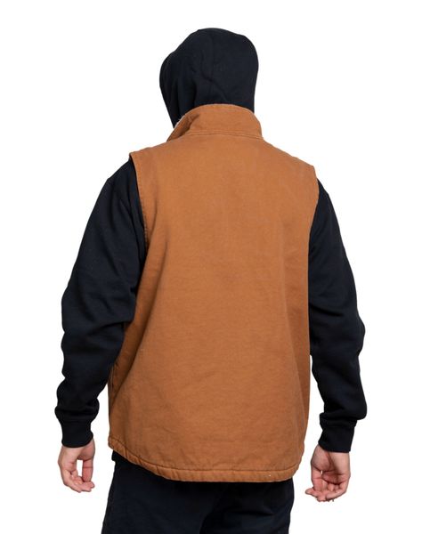 Chaqueta Stoked Hombre Vest Café-3