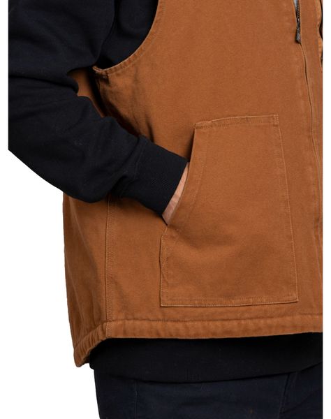 Chaqueta Stoked Hombre Vest Café-4