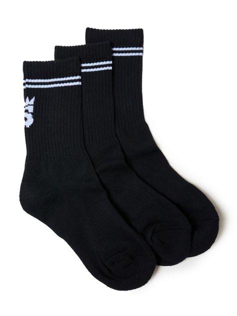 Calcetines Stoked Unisex Tripack Long Negro-0
