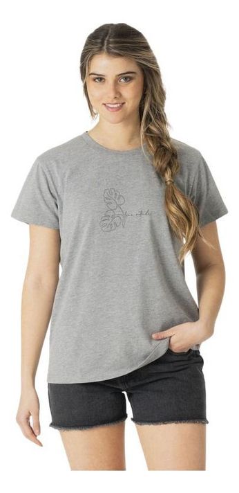 Polera Kivül Mujer Zaka Reciclada Gris-0