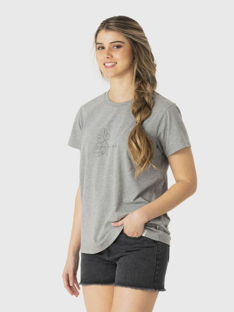 Polera Kivül Mujer Zaka Reciclada Gris-1