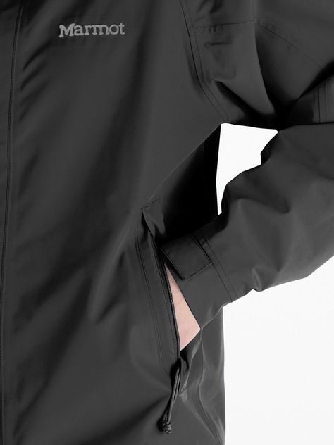 Chaqueta Marmot Mujer Impermeable Cascade Negro-3