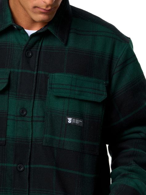 Chaqueta Stoked Hombre Barrel Verde-3