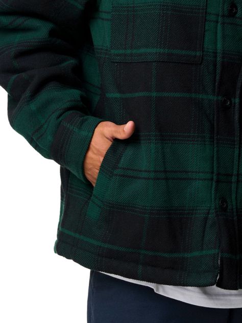 Chaqueta Stoked Hombre Barrel Verde-4
