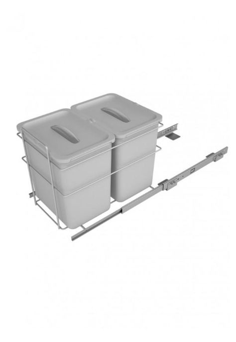 Basurero doble 32LTS gris-0