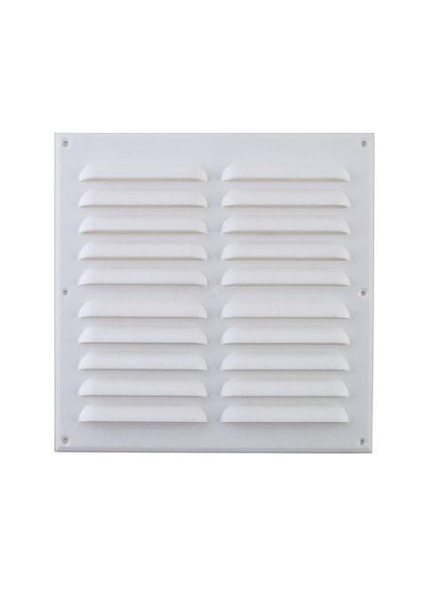 Celosía Ventilación PVC Plana 23x23 cm Blanco 10un DVP-0