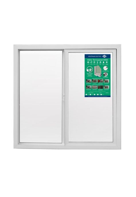 Ventana Termopanel PVC Corredera Blanca 100x100cm DVP-0