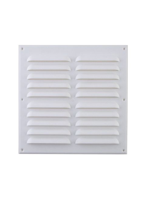 Celosía Ventilación PVC Plana 23x23 cm Blanco 1un DVP-0