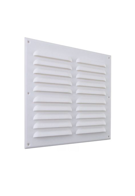 Celosía Ventilación PVC Plana 23x23 cm Blanco 1un DVP-1