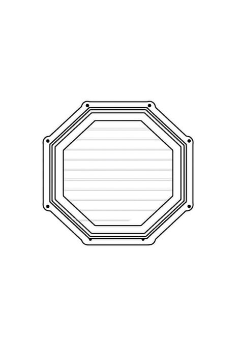 Celosía PVC Octagonal Cumbrera Exterior 18'' Blanca DVP-0