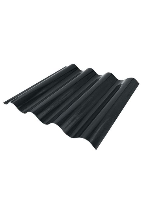 Polionda Acanalado Negro Mate 0,7x0,81x3,66m-0