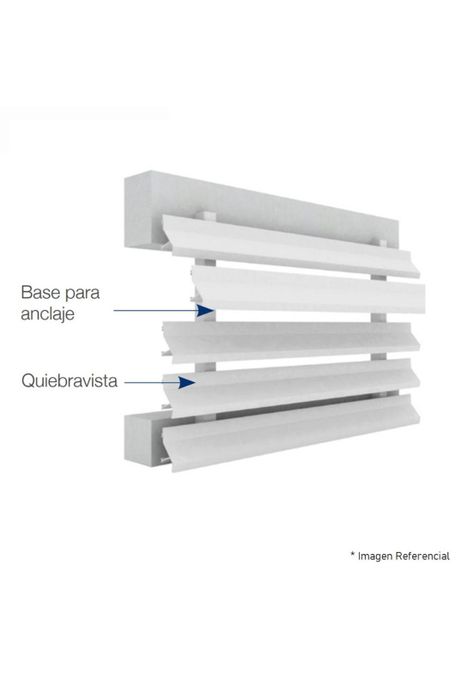 Quiebravista PVC Lama Z 80mm Gris 6 mts DVP-2
