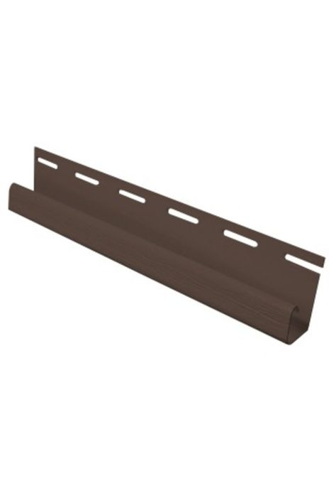 Perfil J Siding Pvc 1/2'' Rigido Nogal 3,8mts Dvp-0