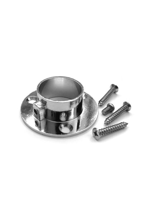 Soporte Barra Redondo Aluminio 25mm 2 Un Cromado DVP-1