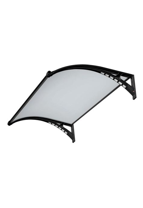 Alero Policarbonato Curvo Transparente 1,0X1,2MTS Con Luz Led-0