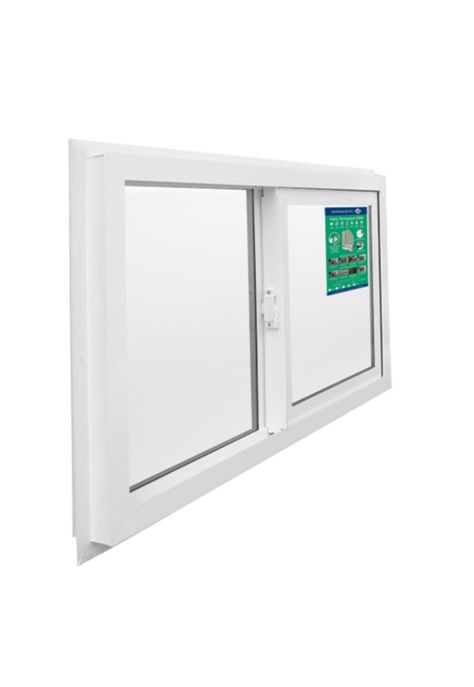 Ventana Termopanel PVC Corredera Blanca 140x120cm DVP-1