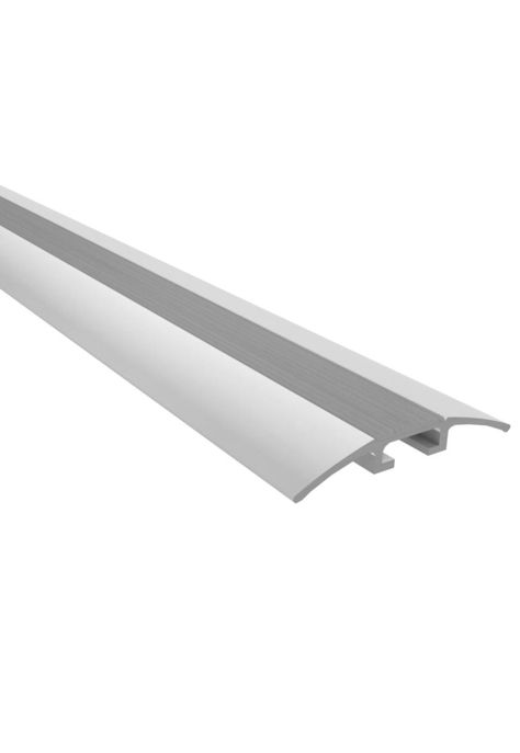 Cubrejunta Metálica con Tarugo Plata 40x2 mm 1 mt DVP-0