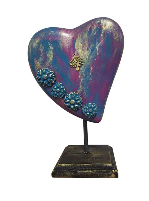 Corazón Pedestal Degradado Violeta-0