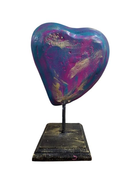 Corazón Pedestal Degradado Violeta-1
