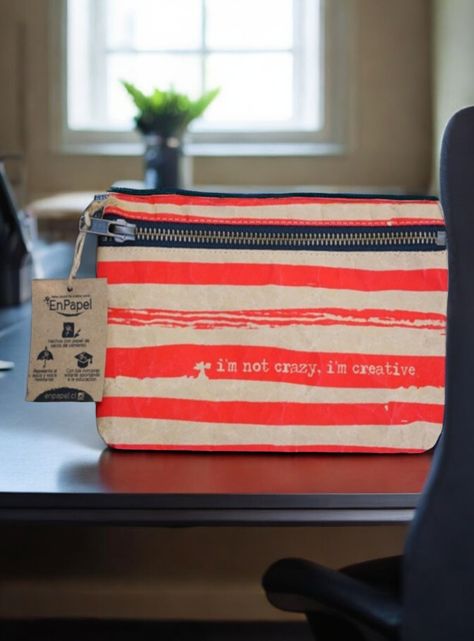 Estuche Papel Reciclado Crazy Rojo -0