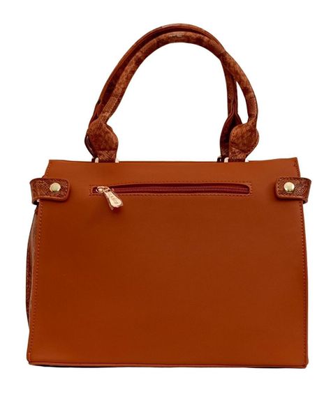 Cartera textura lisa marrón-2