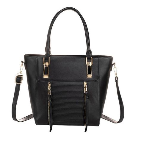 Cartera negra grande dos asas-0