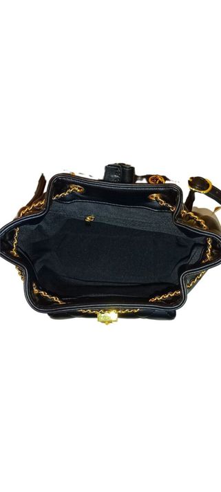 Mochila Cartera Negra Con Tapa -3