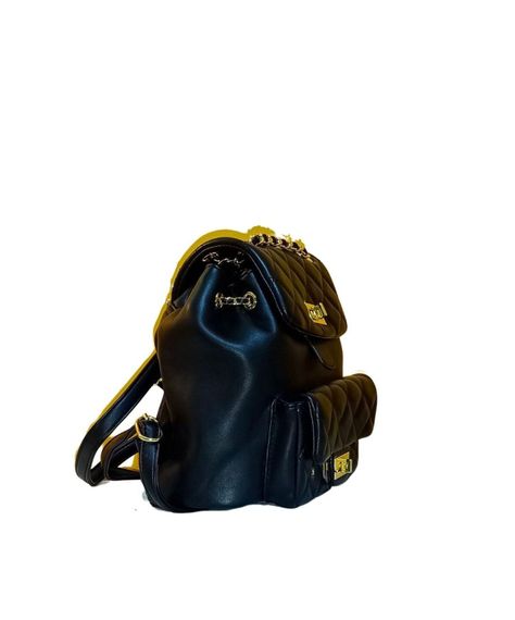 Mochila Cartera Negra Con Tapa -1