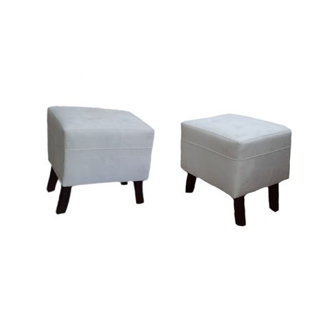 Set 2 Poufs Cuadrado Chester -0