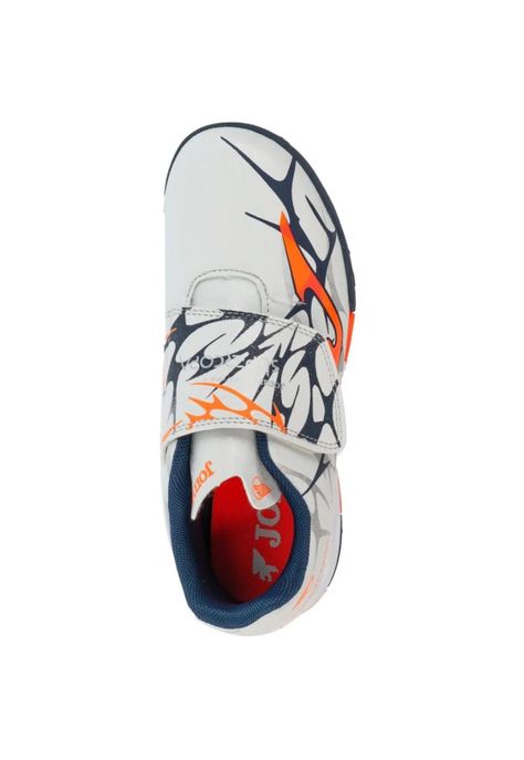 Zapatilla Futbol Turf Kids Supercopa Jr Blanco Naranjo Joma-2