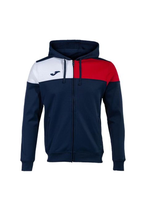 Polerón Hoodie Hombre Crew V Zip Up Azul Joma-0