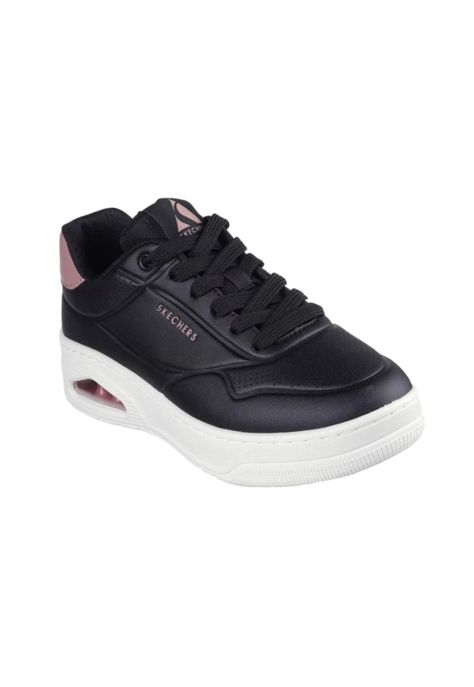Zapatilla Mujer Uno Court Negro Skechers-1